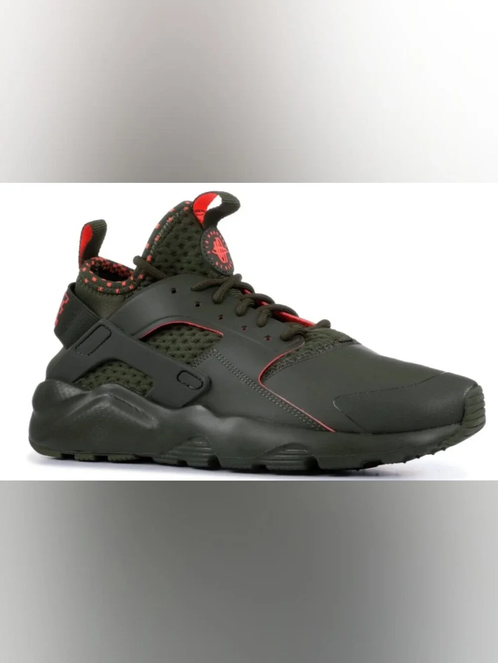 Nike Huarache Run Ultra 'Cargo Khaki' Sneakers Size 10 Used Exc MSRP $140